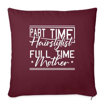 Coiffeur Coiffeur Coiffeur - Housse de coussin décorative 45 x 45 cm - bordeaux - Devant
