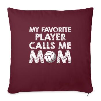 Volleyball Volleyball Player Volleyball Mama - Housse de coussin décorative 45 x 45 cm - bordeaux - Devant