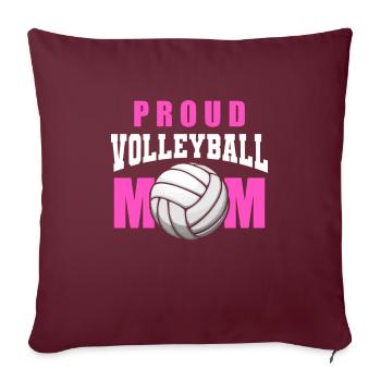 Volleyball Volleyball Player Volleyball Mama - Housse de coussin décorative 45 x 45 cm - bordeaux - Devant