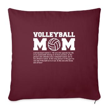 Volleyball Volleyball Player Volleyball Mama - Housse de coussin décorative 45 x 45 cm - bordeaux - Devant