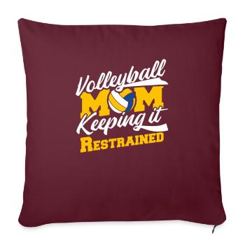 Volleyball Volleyball Player Volleyball Mama - Housse de coussin décorative 45 x 45 cm - bordeaux - Devant