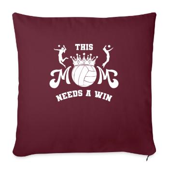 Volleyball Volleyballer Volleyball Mama - Sofakissenbezug 45 x 45 cm - Burgunderrot - Vorne