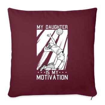Volleyball Volleyball Player Volleyball Mama - Housse de coussin décorative 45 x 45 cm - bordeaux - Devant