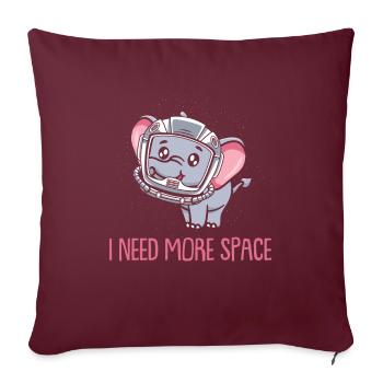 Elefant Astronaut I Need More Space - Sofakissenbezug 45 x 45 cm - Burgunderrot - Vorne