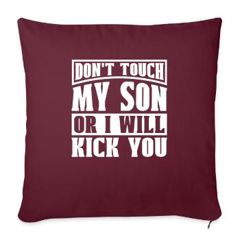 Taekwondo Mama Drôle - Housse de coussin décorative 45 x 45 cm - bordeaux - Devant
