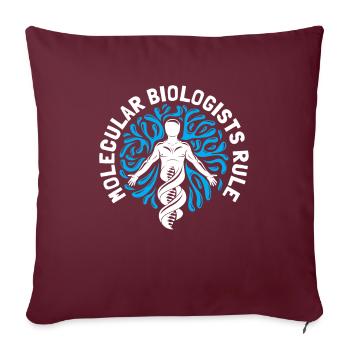 Biologie Biologe DNA Molekularbiologe - Sofakissenbezug 45 x 45 cm - Burgunderrot - Vorne