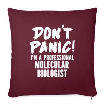 Biologie Biologe Humor Molekularbiologe - Sofakissenbezug 45 x 45 cm - Burgunderrot - Vorne