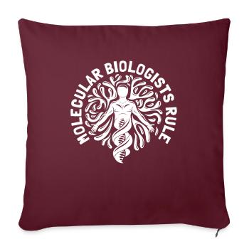 Biologiste Biologiste Biologiste moléculaire ADN - Housse de coussin décorative 45 x 45 cm - bordeaux - Devant