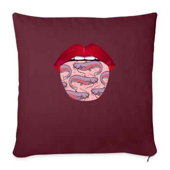 Wels Lippen - Sofakissenbezug 45 x 45 cm - Burgunderrot - Vorne