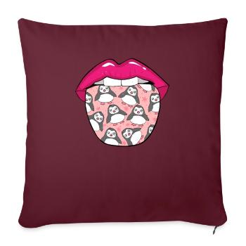 Langue de pingouin - Housse de coussin décorative 45 x 45 cm - bordeaux - Devant