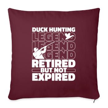 Chasse au canard Chasse au canard à la retraite - Housse de coussin décorative 45 x 45 cm - bordeaux - Devant
