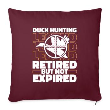 Chasse au canard Chasse au canard Retraité - Housse de coussin décorative 45 x 45 cm - bordeaux - Devant