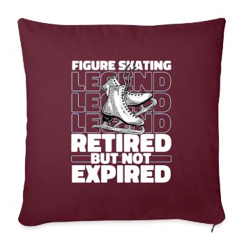 Patinage artistique Patineur artistique à la retraite - Housse de coussin décorative 45 x 45 cm - bordeaux - Devant