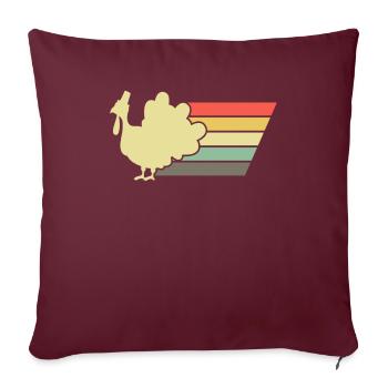 Action de grâce - Housse de coussin décorative 45 x 45 cm - bordeaux - Devant
