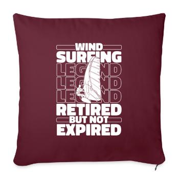 Planche à voile Windsurfers retraités - Housse de coussin décorative 45 x 45 cm - bordeaux - Devant