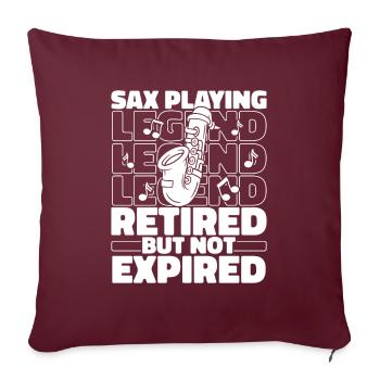 Saxophone Saxophone Retiré - Housse de coussin décorative 45 x 45 cm - bordeaux - Devant