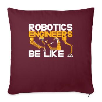 Robotique Ai Robot Drôle - Housse de coussin décorative 45 x 45 cm - bordeaux - Devant