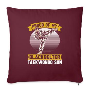 Taekwondo Père Taekwondo - Housse de coussin décorative 45 x 45 cm - bordeaux - Devant
