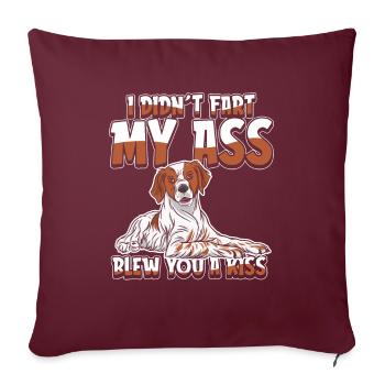Brittany Spaniel - Sofakissenbezug 45 x 45 cm - Burgunderrot - Vorne