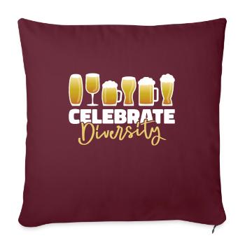 Bière artisanale Bière artisanale Bière drôle - Housse de coussin décorative 45 x 45 cm - bordeaux - Devant