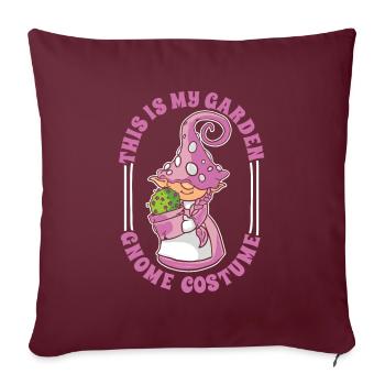 Cueilleurs de champignons Champignons Nain de champignons mignon - Housse de coussin décorative 45 x 45 cm - bordeaux - Devant