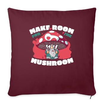 Cueilleurs de champignons Champignons Nain de champignons - Housse de coussin décorative 45 x 45 cm - bordeaux - Devant