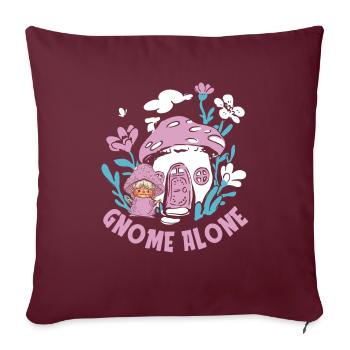 Cueilleurs de champignons Champignons Nain de champignons mignon - Housse de coussin décorative 45 x 45 cm - bordeaux - Devant
