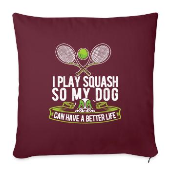 Chien de courge - Housse de coussin décorative 45 x 45 cm - bordeaux - Devant