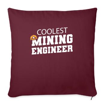 Ingénieur Ingénieur Minier - Housse de coussin décorative 45 x 45 cm - bordeaux - Devant