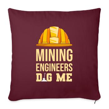 Ingénieur Ingénieur Minier - Housse de coussin décorative 45 x 45 cm - bordeaux - Devant