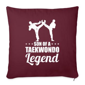 Taekwondo Père Taekwondo - Housse de coussin décorative 45 x 45 cm - bordeaux - Devant