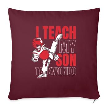 Taekwondo Père Taekwondo - Housse de coussin décorative 45 x 45 cm - bordeaux - Devant