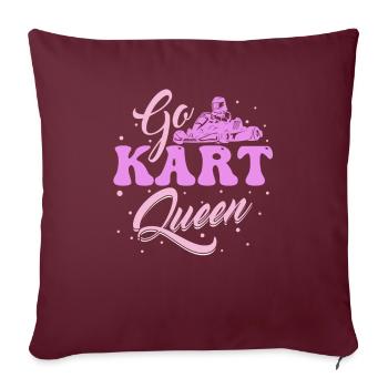 Aller karting karting karting kart driver reine - Housse de coussin décorative 45 x 45 cm - bordeaux - Devant