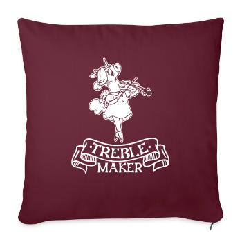 Violine Geige Verdreifachen Treble Maker - Sofakissenbezug 45 x 45 cm - Burgunderrot - Vorne