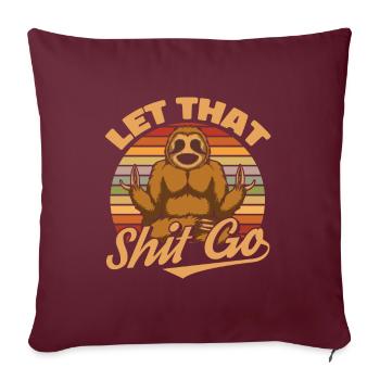 Paresseuse, Drôle, Paresse, Yoga - Housse de coussin décorative 45 x 45 cm - bordeaux - Devant