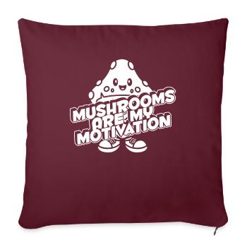 Champignons cueilleurs de champignons Drôle de nain de champignons - Housse de coussin décorative 45 x 45 cm - bordeaux - Devant