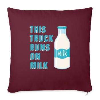 Camion de lait de vache - Housse de coussin décorative 45 x 45 cm - bordeaux - Devant