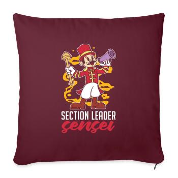 Fanfahrenzug Spielmannszug Sensei - Sofakissenbezug 45 x 45 cm - Burgunderrot - Vorne