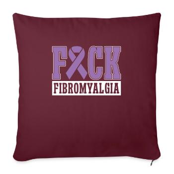Fibromyalgie Rheuma - Sofakissenbezug 45 x 45 cm - Burgunderrot - Vorne