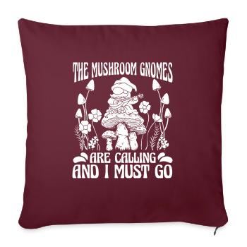 Cueilleurs de champignons Champignons Champignon Nain - Housse de coussin décorative 45 x 45 cm - bordeaux - Devant