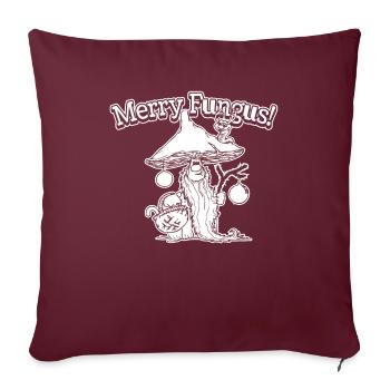 Cueilleurs de champignons Champignons Noël Nain de champignons - Housse de coussin décorative 45 x 45 cm - bordeaux - Devant
