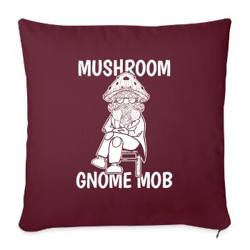 Cueillette de champignons Champignons Mob Nain - Housse de coussin décorative 45 x 45 cm - bordeaux - Devant