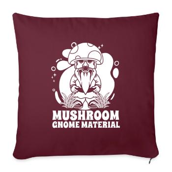Champignons cueilleurs de champignons Drôle de nain de champignons - Housse de coussin décorative 45 x 45 cm - bordeaux - Devant