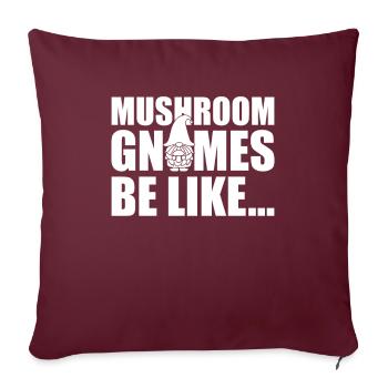 Cueilleurs de champignons Champignons Nain de champignons - Housse de coussin décorative 45 x 45 cm - bordeaux - Devant
