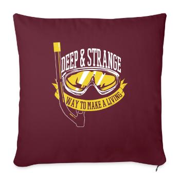 Plongeur plongeur drôle de plongée commerciale - Housse de coussin décorative 45 x 45 cm - bordeaux - Devant
