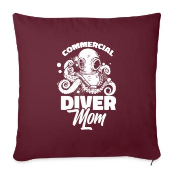 Plongeurs Plongée commerciale - Housse de coussin décorative 45 x 45 cm - bordeaux - Devant