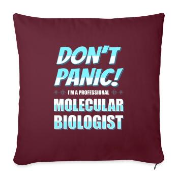 Biologie Biologe Witzig Molekularbiologe - Sofakissenbezug 45 x 45 cm - Burgunderrot - Vorne