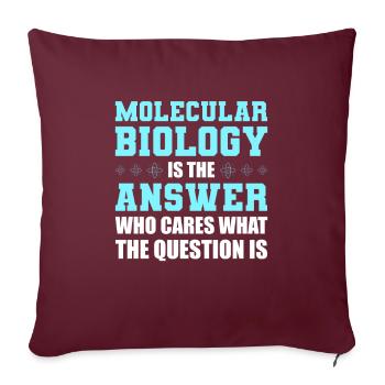 Biologie Biologe Lustig Molekularbiologe - Sofakissenbezug 45 x 45 cm - Burgunderrot - Vorne