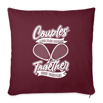 Courge - Housse de coussin décorative 45 x 45 cm - bordeaux - Devant