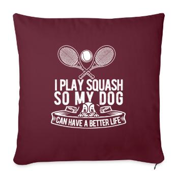 Courge - Housse de coussin décorative 45 x 45 cm - bordeaux - Devant